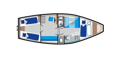 Houseboat Tjonger 880 (HMR) boat plan
