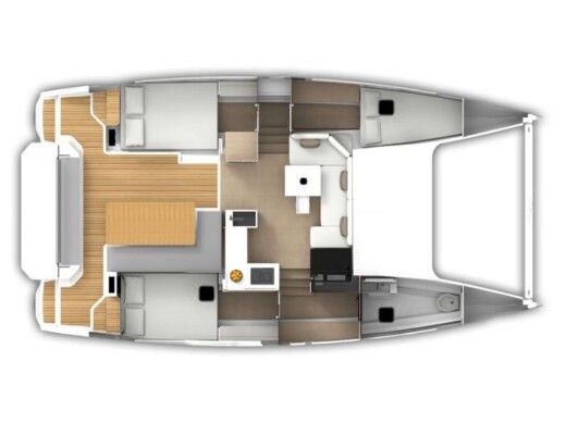 Catamaran  Aventura 34 Boot Grundriss