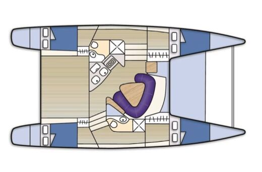 Catamaran Fountaine Pajot Lavezzi 40 Boat layout