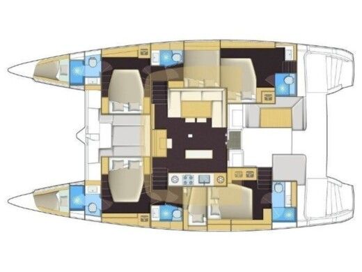 Catamaran Lagoon Lagoon 52 F boat plan