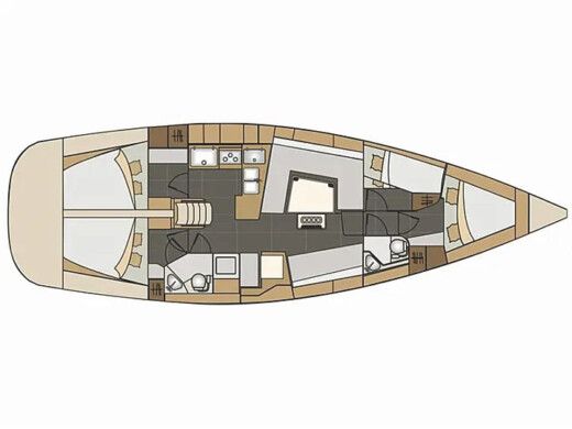Sailboat  Elan Impression 45[G] Boot Grundriss