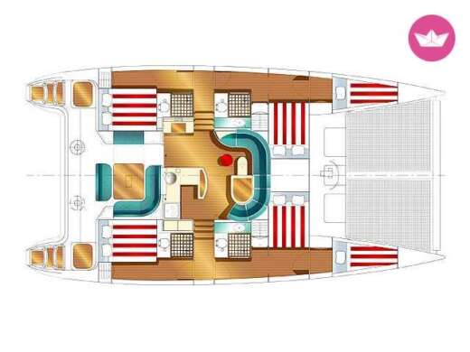Catamaran Bavaria Nautitech47 Boat design plan