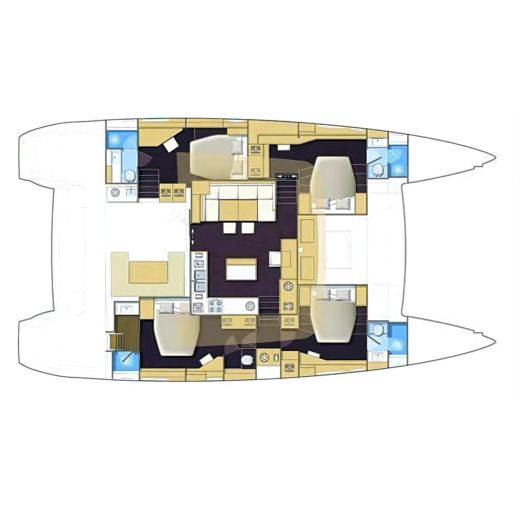 Catamaran Lagoon Lagoon 560 Planta da embarcação
