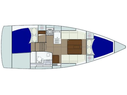 Sailboat DUFOUR 310 Grand Large Boot Grundriss