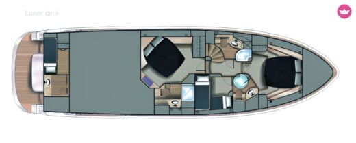 Motorboat Numarine 55Fly Boot Grundriss