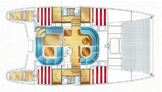 Catamaran Nautitech NAUTITECH 40 Boat layout
