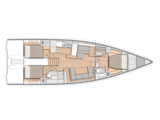 Sailboat Beneteau Oceanis Yacht 54 Boat design plan