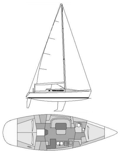 Sailboat Gibert Marine Gib Sea 414 PLUS Plan du bateau