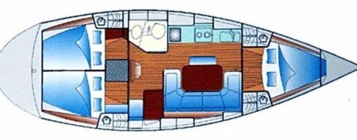 Sailboat Bavaria Yacht Bavaria 37 Boat layout