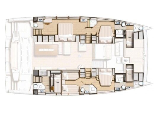 Catamaran Bali - Catana Bali 5.4 Boot Grundriss