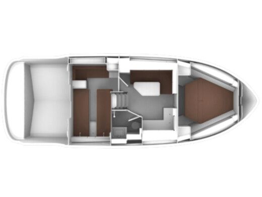 Motorboat Bavaria S36 Open Boot Grundriss