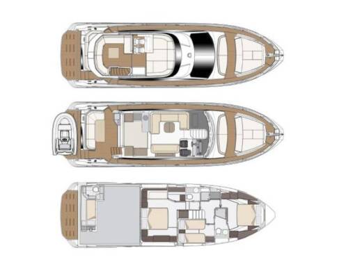 Motor Yacht Azimut Azimut 43 Planimetria della barca