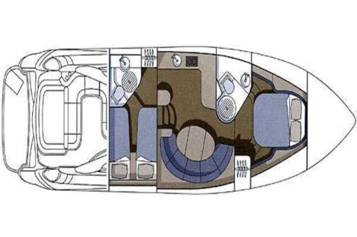 Motorboat Sunseeker Camargue 44 boat plan