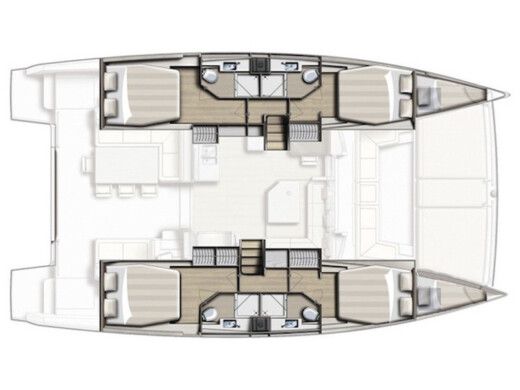 Catamaran BALI - CATANA Bali 4.0. Boot Grundriss