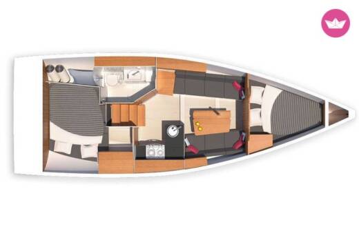 Sailboat Hanse Hanse 315 Plano del barco