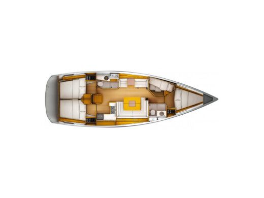 Sailboat Jeanneau Velero crucero 14 Mts comfort moderno boat plan