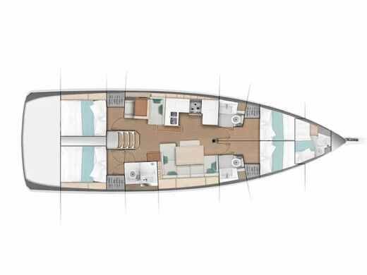 Sailboat  Sun Odyssey 490 boat plan