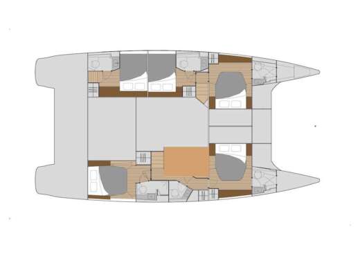 Catamaran Fountaine Pajot Saba 50 boat plan