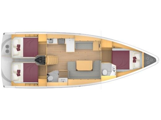 Sailboat  Bavaria 42 Cruiser boat plan