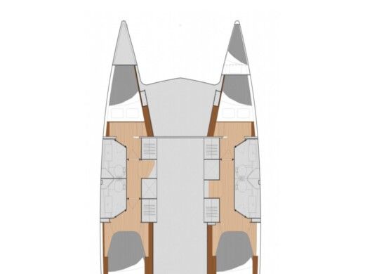 Catamaran  Isla 40 Boot Grundriss
