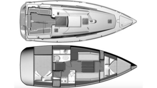 Sailboat  SUN ODYSSEY 30 I Boat layout