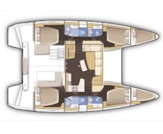 Catamaran Lagoon Lagoon 42 Planimetria della barca