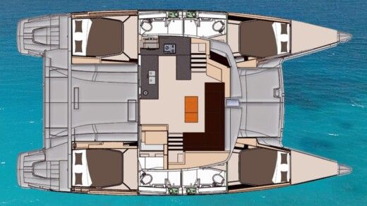Catamaran Fountaine Pajot Helia 44 Planimetria della barca