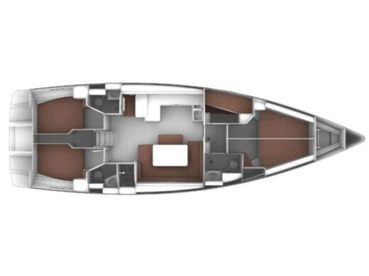 Sailboat BAVARIA 51 CRUISER Boot Grundriss