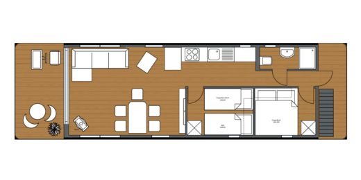 Houseboat WOMA D13 Plano del barco