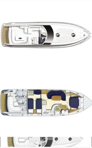 Motorboat Princess V42 14 metros boat plan