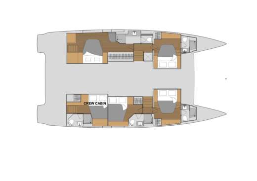 Catamaran Fountaine Pajot Aura 51 Boot Grundriss