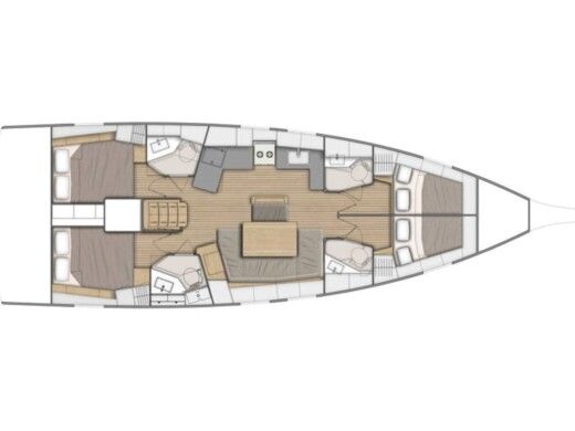 Sailboat  Sunsail 46.4 Σχέδιο κάτοψης σκάφους