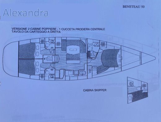 Sailboat Beneteau Bruce Farr 50 Boat layout