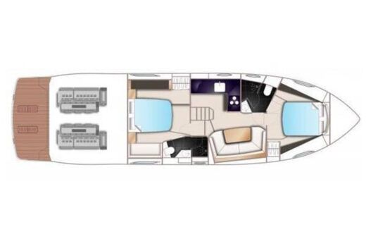 Motorboat Princess V48 Plan du bateau