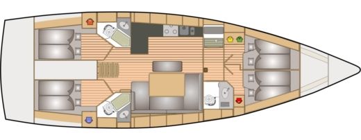 Sailboat BAVARIA 46 CRUISER boat plan