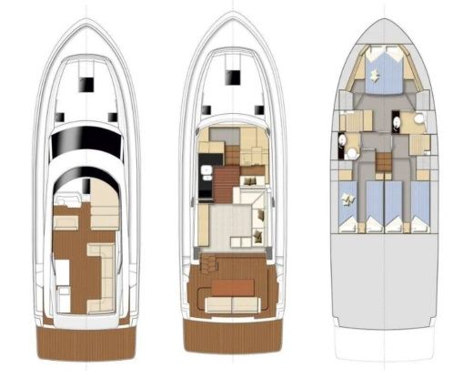 Motorboat Bavaria Virtess 420 Fly boat plan