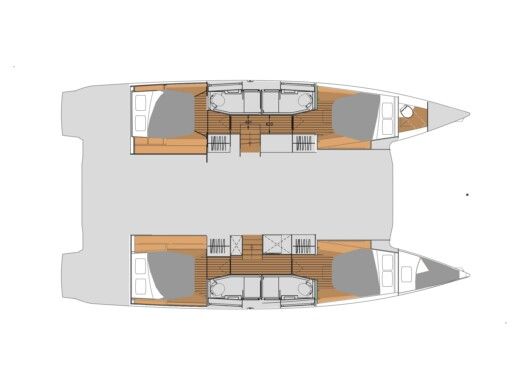 Catamaran  Fountaine Pajot Elba 45 Plano del barco