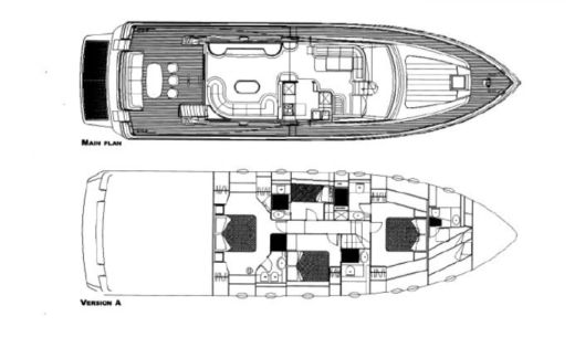 Motor Yacht Technema 70 Fly Plattegrond van de boot