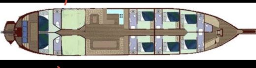 Gulet Gulet 8 cabins Custom 8 cabins boat plan