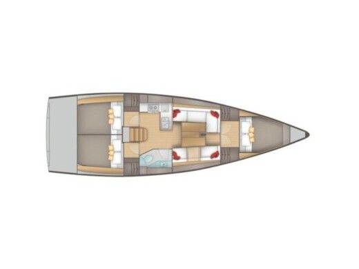 Sailboat  Salona 380 Boat layout