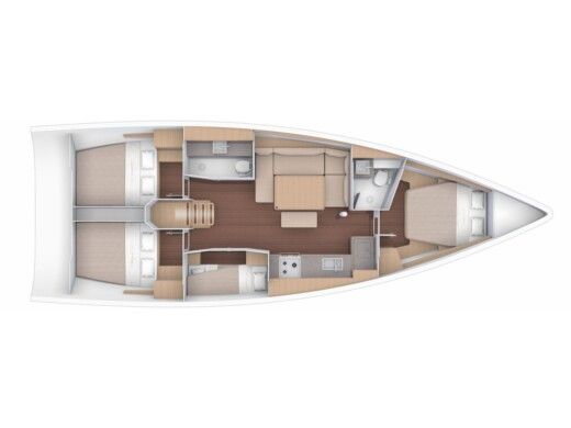 Sailboat Dufour Dufour 430 Grand Large Plan du bateau