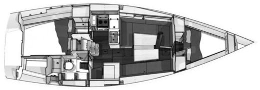 Sailboat Elan Elan34 Σχέδιο κάτοψης σκάφους