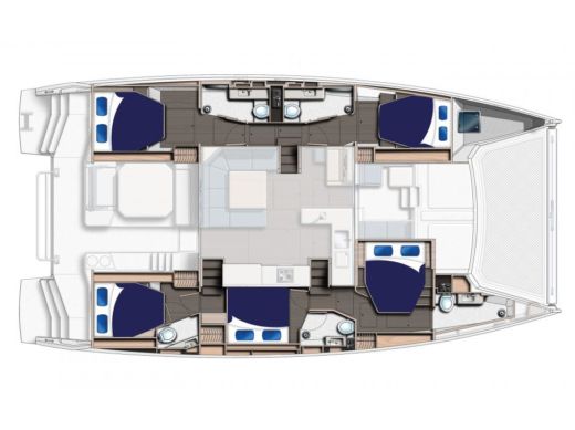 Catamaran  Moorings 5000 Boot Grundriss