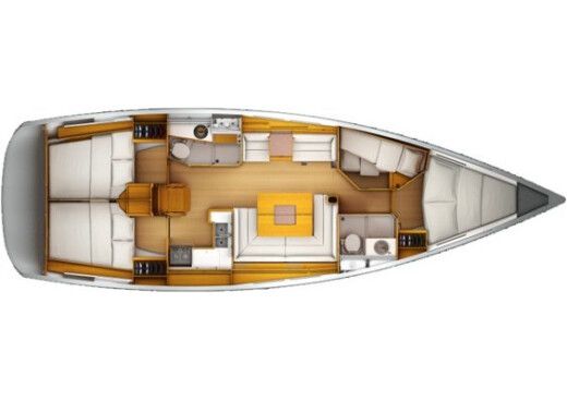 Sailboat JEANNEAU Sun Odyssey 439i Performance Plan du bateau