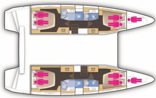 Catamaran  Lagoon 42 Plan du bateau