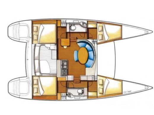 Catamaran LAGOON LAGOON 380 Plattegrond van de boot
