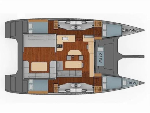 Catamaran Luna 49 boat plan