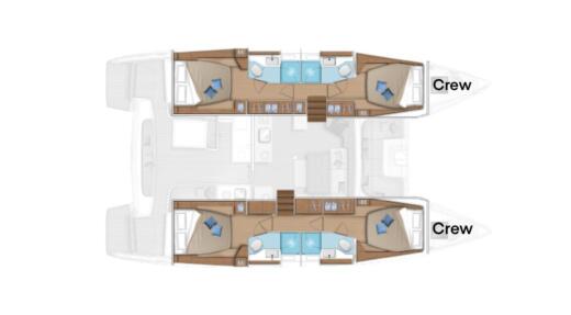 Catamaran Lagoon Lagoon 46 Boot Grundriss