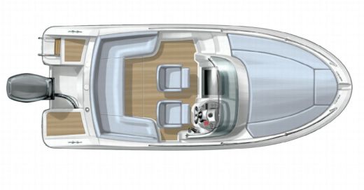 Motorboat Beneteau Flyer 650 Sundeck Plano del barco