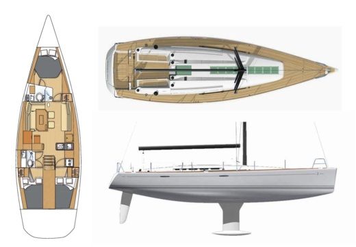 Sailboat Beneteau First 50 Boat design plan